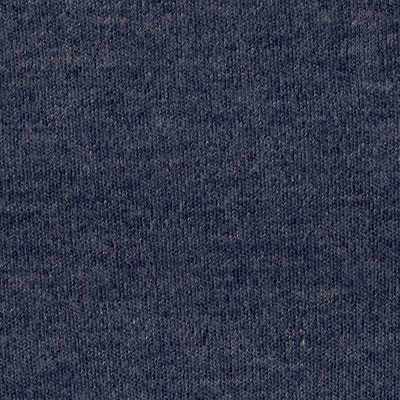 cotton polyester interlock knit in heathered denim blue fabric by the yard